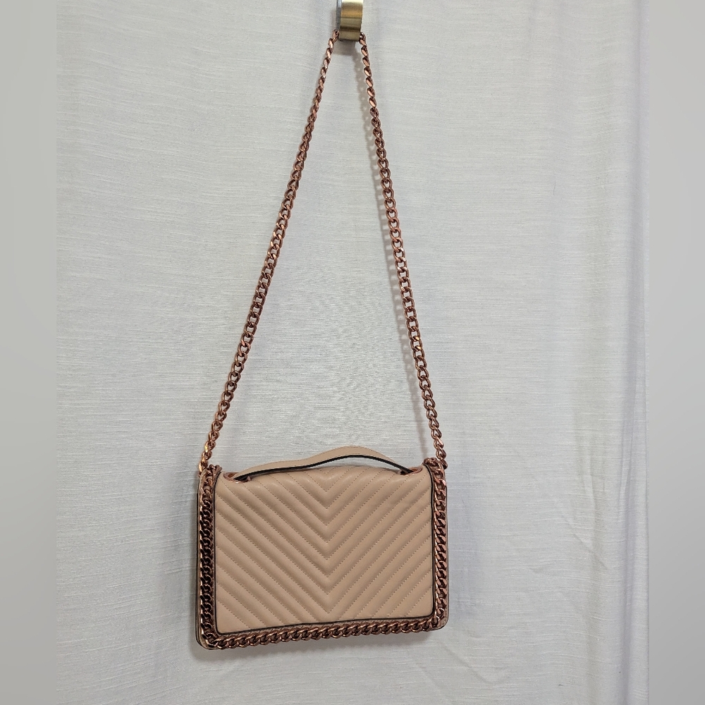 Aldo medium Greenwald quilted rose gold crossbody leather purse